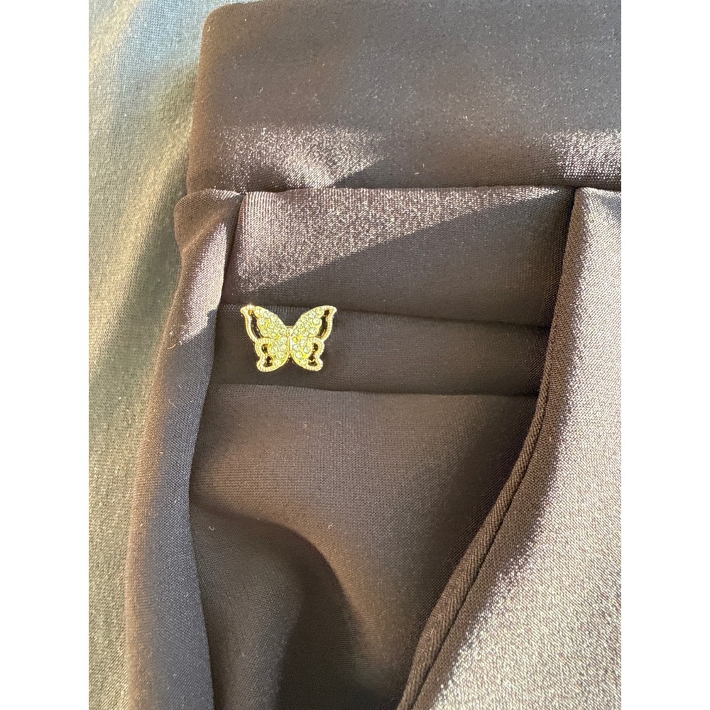 Angel Cult Womens Black Stretch Butterfly Accent Pull On Pants FBP1030 XL NEW - Picture 2 of 6